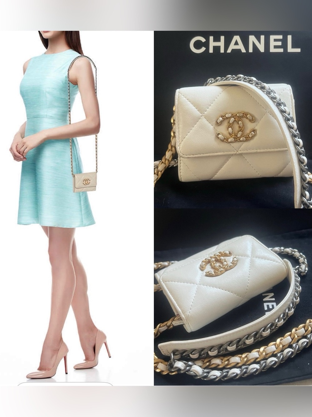 Chanel 19 Coin Purse/ Cardholder Crossbody